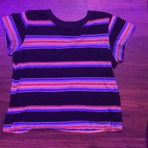 multi colored stripe shirt